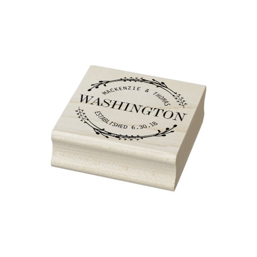 Moderne Hochzeits-Briefmarke Gummistempel (Stempel)