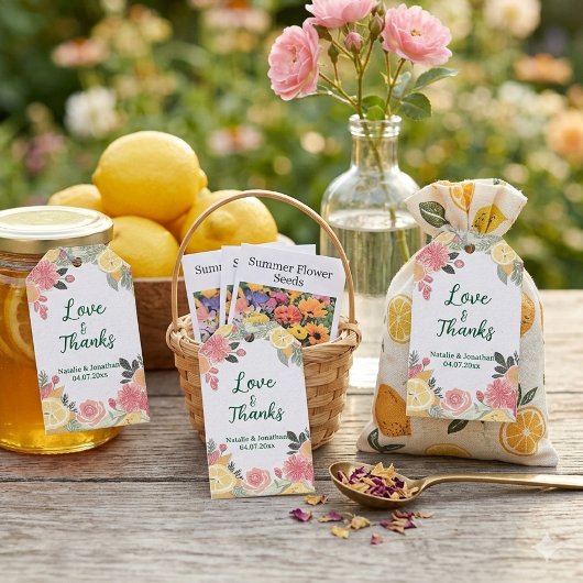Moderne Hochzeits-Dankeschön Geschenkanhänger