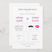 Moderne Hochzeits-Einladung Einladung (Vorne/Hinten)