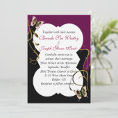 Moderne Hochzeits-Einladung Einladung (Stehend Vorderseite)