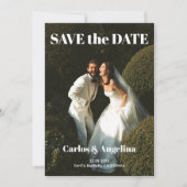 Moderne Hochzeits-Flat-Save-the-Date-Karte Save The Date (Vorderseite)