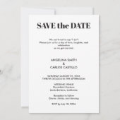 Moderne Hochzeits-Flat-Save-the-Date-Karte Save The Date (Rückseite)