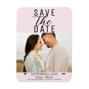 Moderne Hochzeits-Fotografie in Blush-Pink zur Vor Magnet