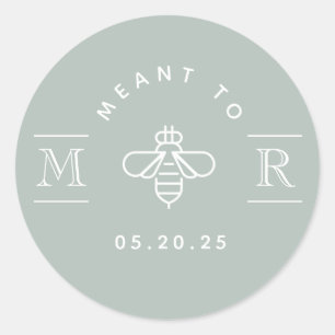 Moderne Hochzeits-Hochzeitsgunst aus Honig, die zu Runder Aufkleber