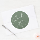 Moderne Hochzeits-Minimal-Dankeschön-Geschenke mit Runder Aufkleber (Umschlag)
