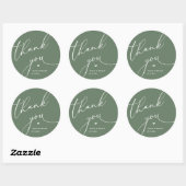 Moderne Hochzeits-Minimal-Dankeschön-Geschenke mit Runder Aufkleber (Blatt)