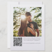Moderne Hochzeits-QR-Code-Einladung (Rückseite)