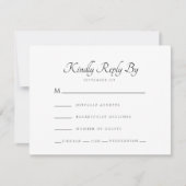 Moderne Hochzeits-RSVP RSVP Karte (Vorderseite)