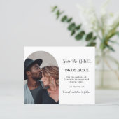Moderne Hochzeits-Save-the-Date-Karte mit Torbogen (Stehend Vorderseite)