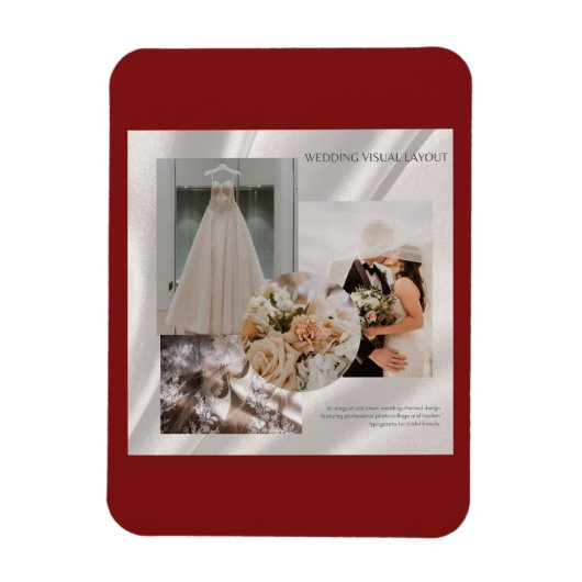 Moderne Hochzeits-Visuelle Layout-Stimmungsboard-E Magnet (Vertikal)