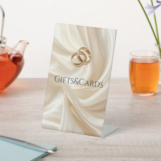 Moderne Hochzeits-Willkommensschild Sockelschild