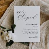 Moderne Hochzeitsankündigung mit schwarzer Schrift Dankeskarte