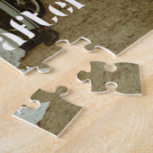 Moderne Hochzeitsbühne Foto Individuelle Name Jigs Puzzle (Seite)