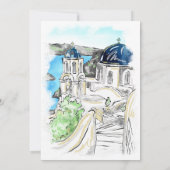 Moderne Hochzeitsdestination Grieche Insel Skiatho Einladung (Rückseite)