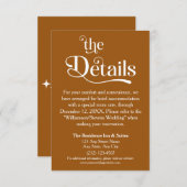 Moderne Hochzeitsdetails "Be our Guest" Begleitkarte (Vorne/Hinten)