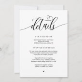 Moderne Hochzeitsdetails, blau umrandete Navy Card Einladung (Vorderseite)