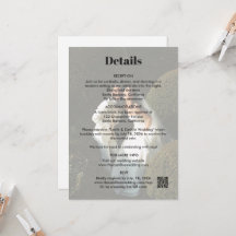Moderne Hochzeitsdetails-Einladungskarte