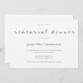Moderne Hochzeitsdinner Probe Einladungen (Vorne/Hinten)