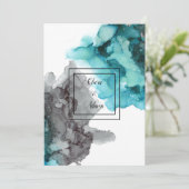 Moderne Hochzeitseinladung Abstrakt Einladung (Stehend Vorderseite)