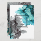 Moderne Hochzeitseinladung Abstrakt Einladung (Vorne/Hinten)
