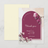 Moderne Hochzeitseinladung Dankeskarte (Vorne/Hinten)