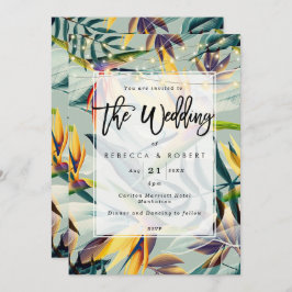 moderne Hochzeitseinladung des tropischen Einladung