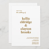 Moderne Hochzeitseinladung Einladung (Vorne/Hinten)