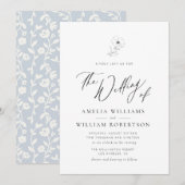 Moderne Hochzeitseinladung Einladung (Vorne/Hinten)