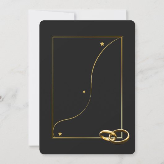 Moderne Hochzeitseinladung Einladung (Rückseite)