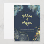 Moderne Hochzeitseinladung Einladung (Vorne/Hinten)