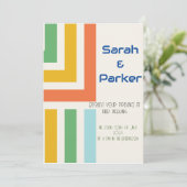 Moderne Hochzeitseinladung Einladung (Stehend Vorderseite)