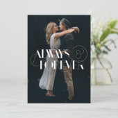 Moderne Hochzeitseinladung für immer und für immer Einladung (Stehend Vorderseite)