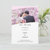 Moderne Hochzeitseinladung in Rosa Einladung (Stehend Vorderseite)