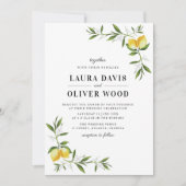 Moderne Hochzeitseinladung mit Aquarellfarben Einladung (Vorderseite)