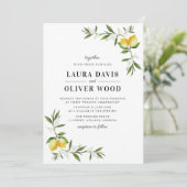 Moderne Hochzeitseinladung mit Aquarellfarben Einladung (Stehend Vorderseite)