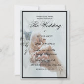 Moderne Hochzeitseinladung mit elegantem Text Einladung (Vorderseite)