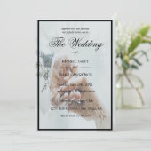 Moderne Hochzeitseinladung mit elegantem Text Einladung (Stehend Vorderseite)