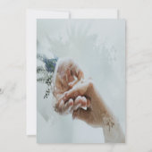 Moderne Hochzeitseinladung mit elegantem Text Einladung (Rückseite)