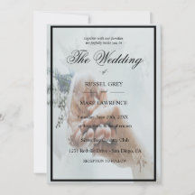 Moderne Hochzeitseinladung mit elegantem Text