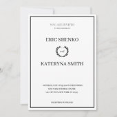 Moderne Hochzeitseinladung mit Foto auf der Rückse Einladung (Vorderseite)