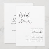 Moderne Hochzeitseinladung mit QR-Code Einladung (Vorne/Hinten)