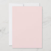 Moderne Hochzeitseinladung mit rosa Schimmer zum S Einladung (Rückseite)