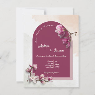 Moderne Hochzeitseinladung Postkarte