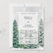 moderne Hochzeitseinladung Winterfeste Einladung (Vorderseite)