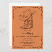 Moderne Hochzeitseinladungen für Boho-Western Einladung (Vorne/Hinten)