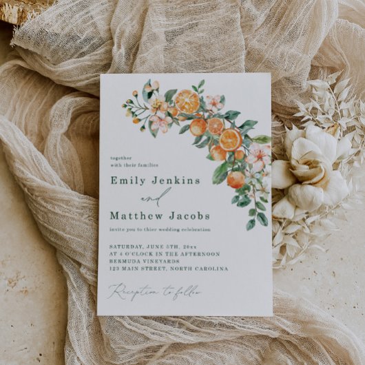 Moderne Hochzeitseinladungen für Citrus Einladung