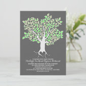Moderne Hochzeitseinladungen in einem kleinen Baum Einladung (Stehend Vorderseite)