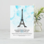 Moderne Hochzeitseinladungen in Paris Einladung (Stehend Vorderseite)