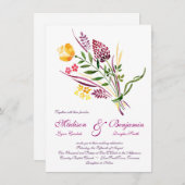 Moderne Hochzeitseinladungen mit Blumenwasser Einladung (Vorne/Hinten)