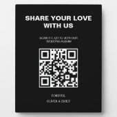 Moderne Hochzeitseinladungen mit QR-Code Fotoplatte (Vorderseite)